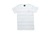 THREE SMALL STRIPE ROUND NECK T WHITE - Zuttion