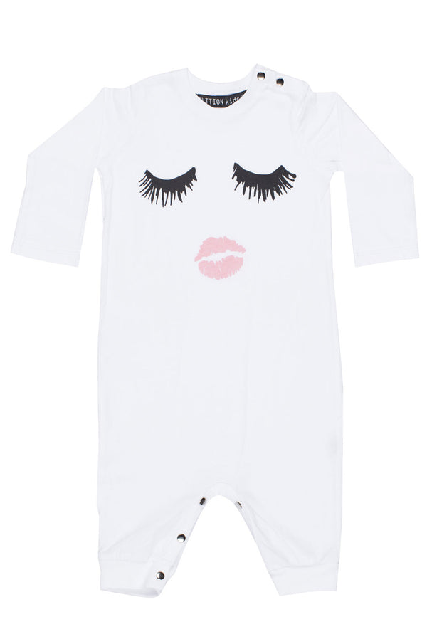 Eyelash Long Onesie White - Zuttion