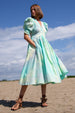 QARA MINT CANDY TIE DYE MIDI DRESS