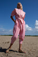 PHOENIX LINEN RANDOM DOT BABY PINK JUMPSUIT