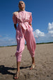PHOENIX LINEN RANDOM DOT BABY PINK JUMPSUIT