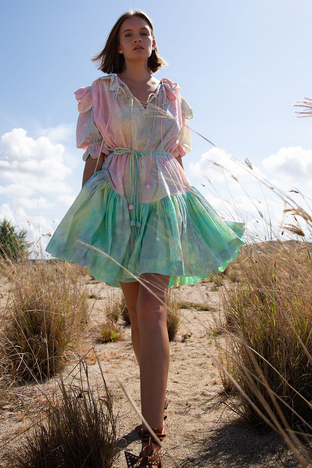 VIVIER MIXED CANDY TIE DYE DRESS