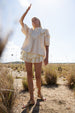 GABRIELLE SEERSUCKER LEMON SHORT