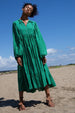 PANDORA RANDOM DOT EMERALD MIDI DRESS