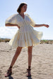 LEON SEERSUCKER LEMON MINI DRESS