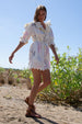 MAJA SCALLOP LINEN NOUVEAU TIE DYE MINI DRESS