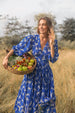 ABELLE DRESS ZEBRA INDIGO