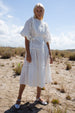 ZANINI HERRINGBONE OFF WHITE MIDI DRESS