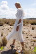 ZANINI HERRINGBONE OFF WHITE MIDI DRESS