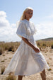 ZANINI HERRINGBONE OFF WHITE MIDI DRESS