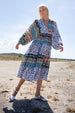 PANDORA MIXED AFRICA LEOPARD MIDI DRESS