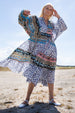 PANDORA MIXED AFRICA LEOPARD MIDI DRESS