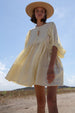 MADHU SEERSUCKER LEMON MINI DRESS