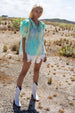 TORY SCALLOP LINEN NOUVEAU TIE DYE SHORT
