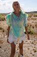 TORY SCALLOP LINEN NOUVEAU TIE DYE SHORT