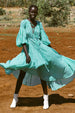 ALLURE MAXI DRESS GINGHAM EMERALD