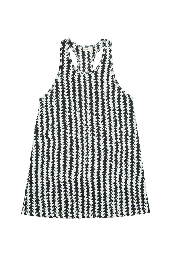 TRIBE SINGLET DRESS BLACK/ WHITE