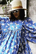 SARA SMITH DRESS ZEBRA INDIGO