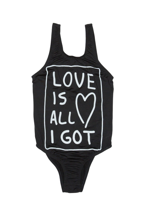 LOVE IS ALL I GOT SWIMWEAR BLACK - Zuttion