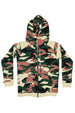 CAMOUFLAGE ZIP UP HOODIE
