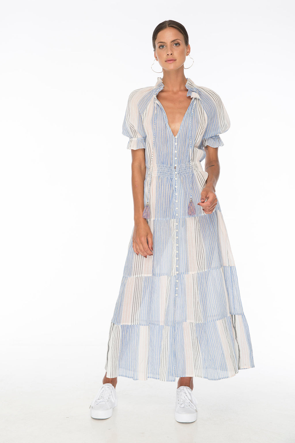 TSO-Caroline Issa Vogue Stripe Maxi Dress - Zuttion