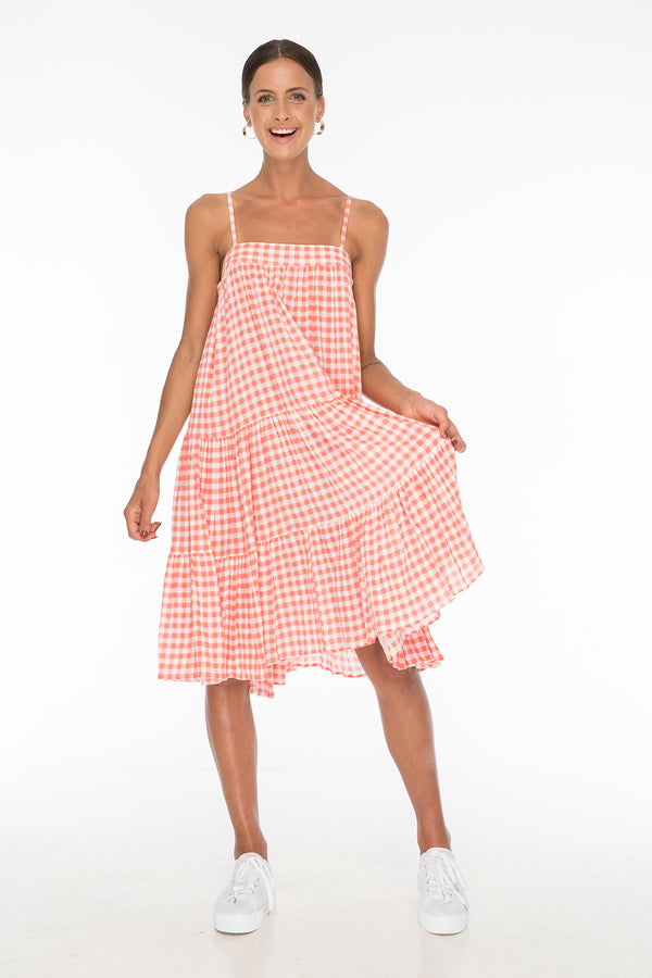 TSO-Dolly Jones Red Gingham Dress - Zuttion