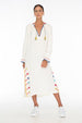 TSO-Nude Water Embroidery Long Tunic - Zuttion