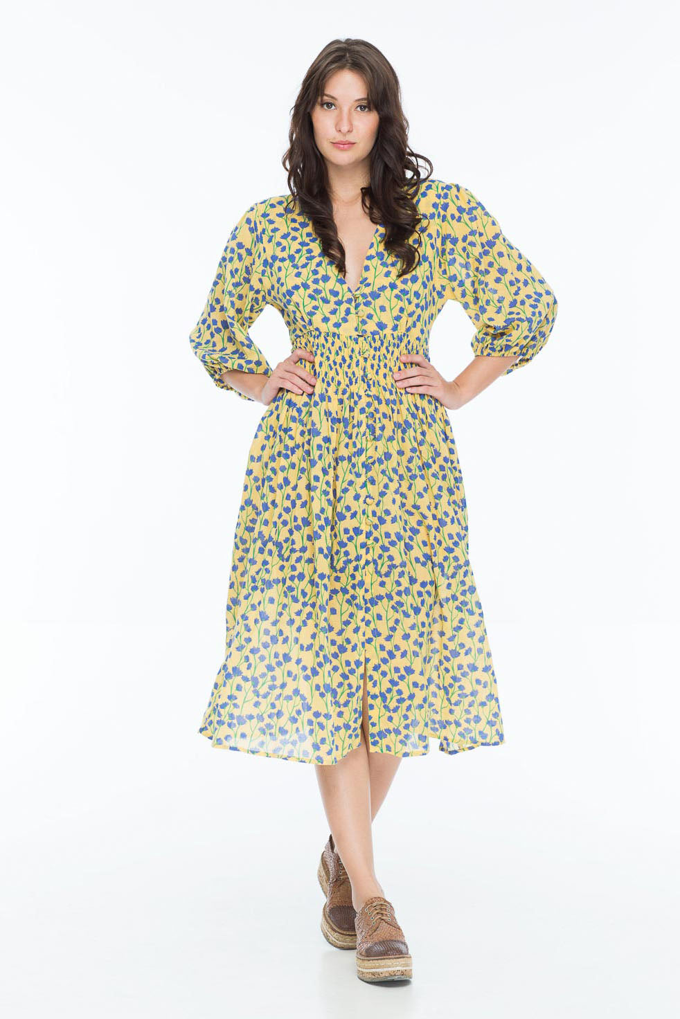 NICOLETTE DRESS VINE BUTTER