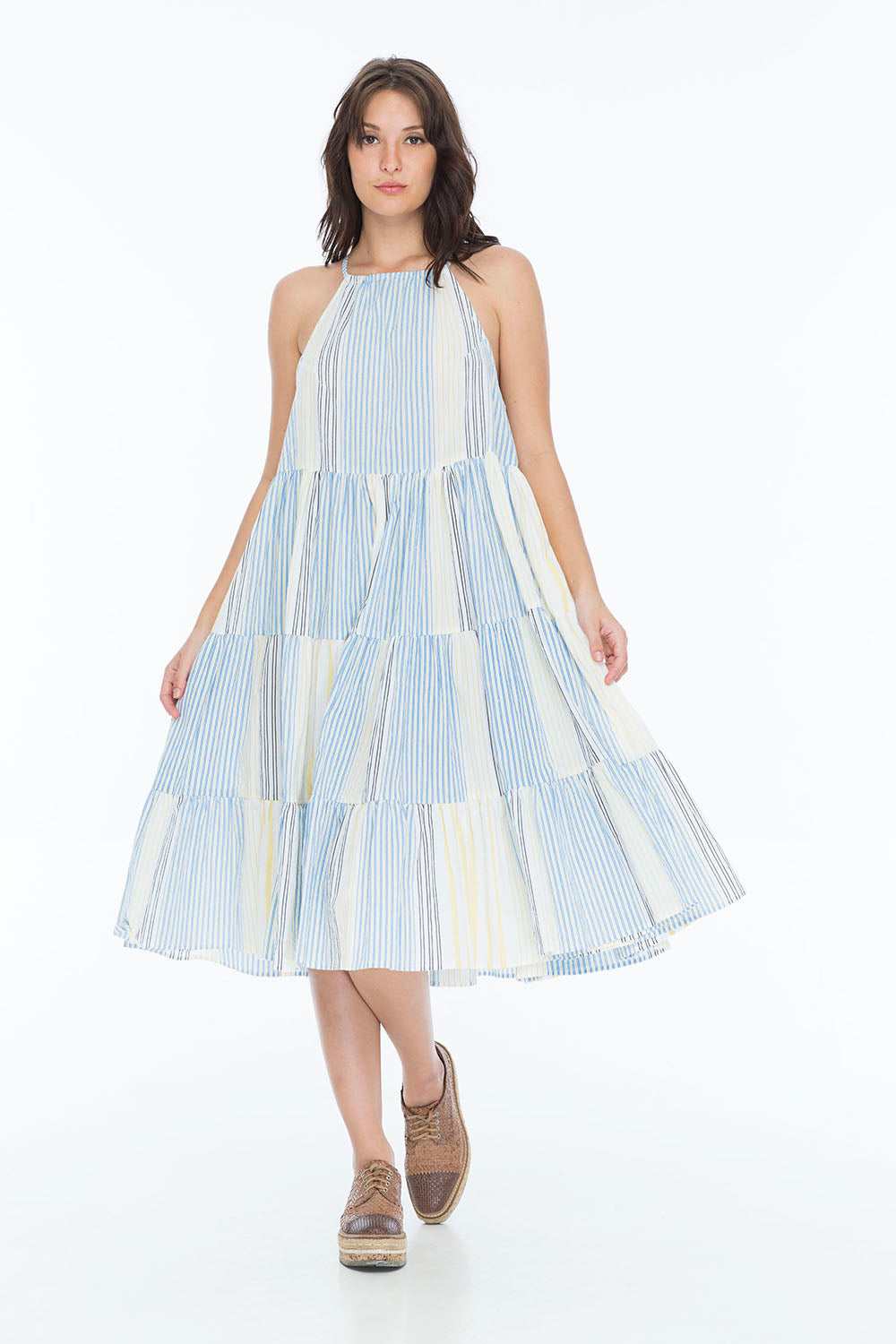 LARA DRESS VOGUE STRIPE BUTTER