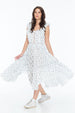 LISETTE DRESS BOHO FEATHER WHITE