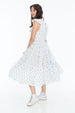 LISETTE DRESS BOHO FEATHER WHITE