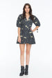 NAOMI SMITH DRESS LEOPARD DIAMOND NOIR