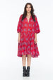 JENNA HIPP DRESS LITTLE PAISLEY RED