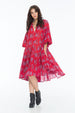 JENNA HIPP DRESS LITTLE PAISLEY RED