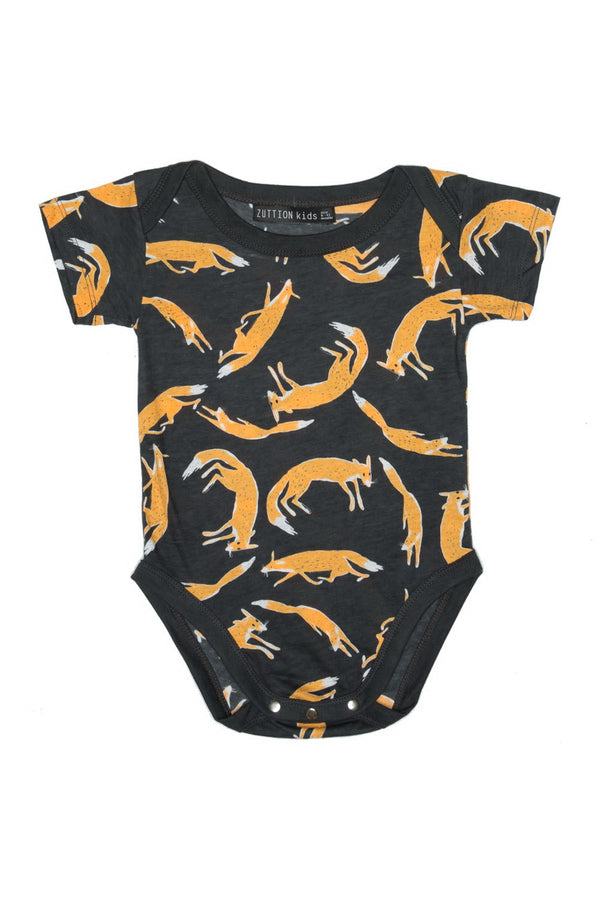 FOX ONESIE CHARCOAL - Zuttion