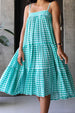 DOLLY JONES DRESS GINGHAM EMERALD