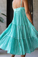 DOLLY JONES DRESS GINGHAM EMERALD