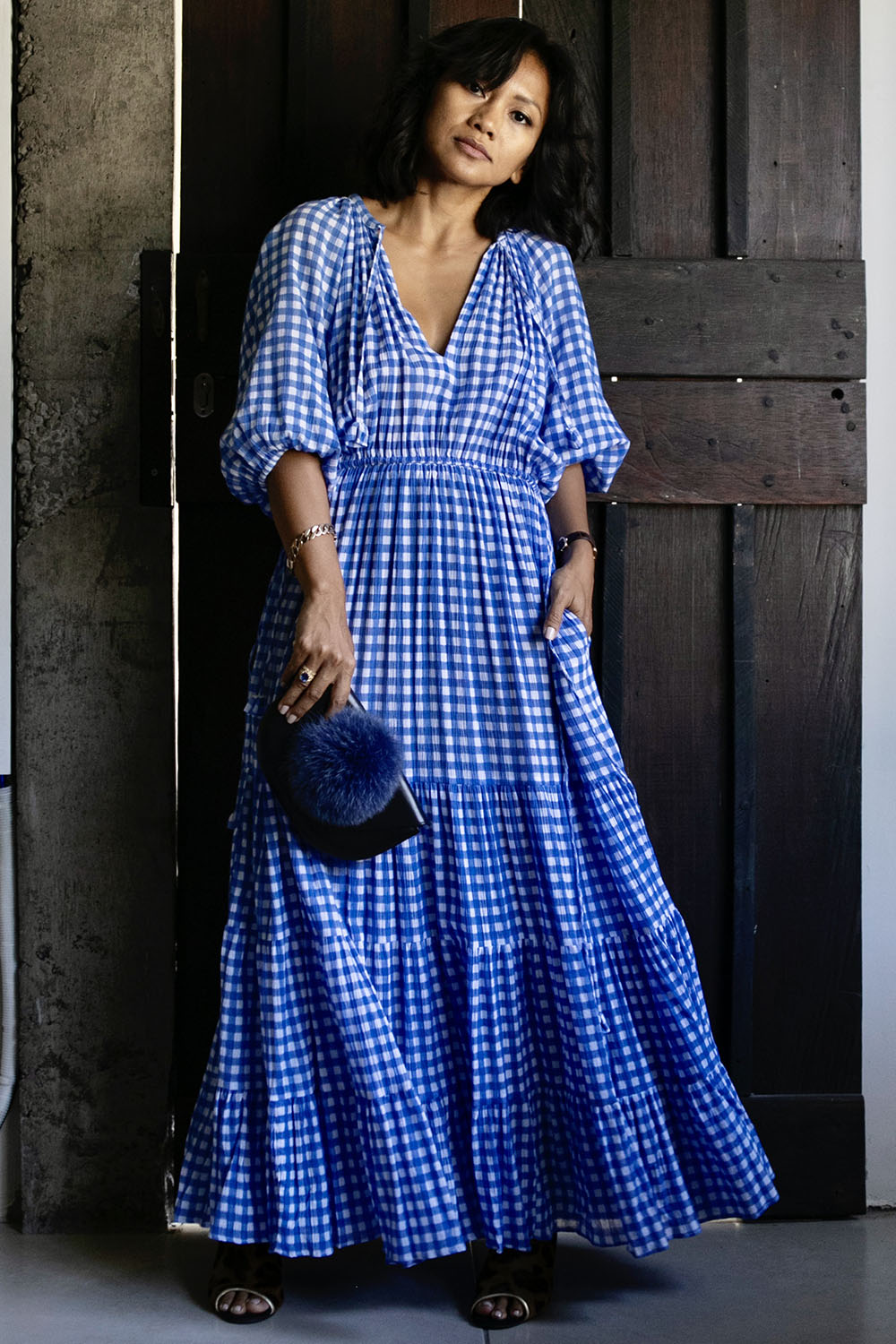TWIGGY JANE MAXI DRESS GINGHAM