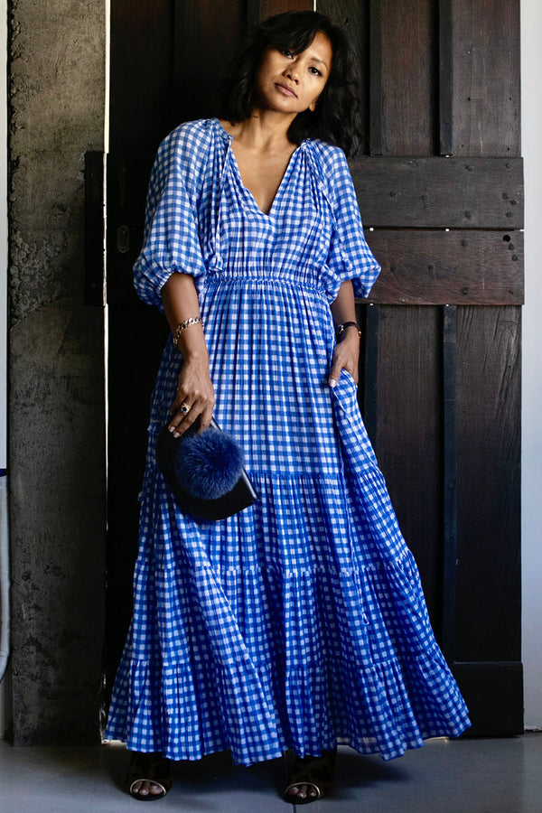 TWIGGY JANE MAXI DRESS GINGHAM