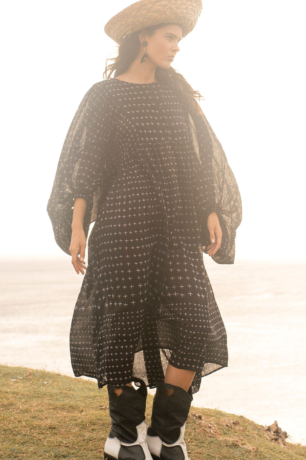 SARA SMITH DRESS CROSS NOIR