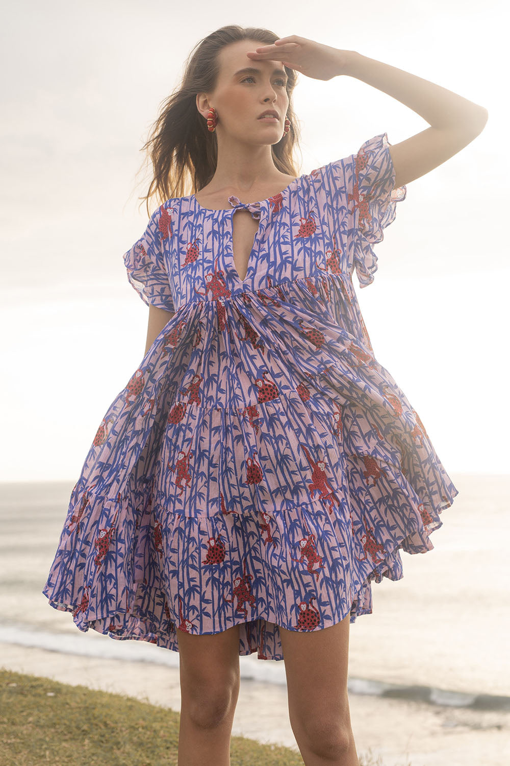 PIXIE BOO DRESS BAMBOO MONKEY PINK