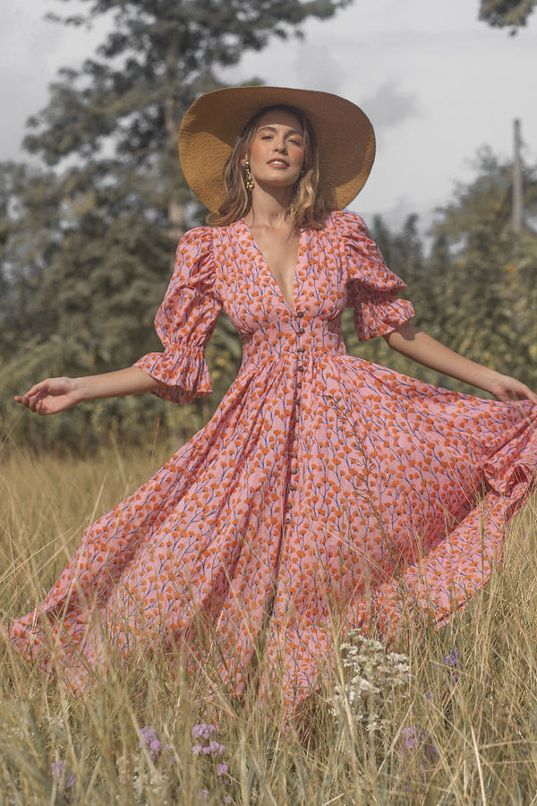 XOLA DRESS VINE PINK