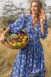 ABELLE DRESS ZEBRA INDIGO
