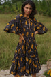 ZAIRE MIDI DRESS TIGER STARS CHARCOAL